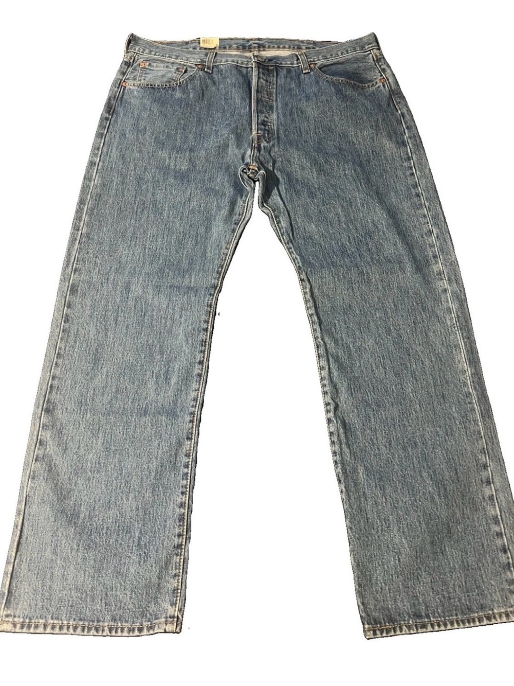 Levi's Men's Blue Medium Wash Denim Jeans Straight Regular Fit Mid Rise 5-Pocket
